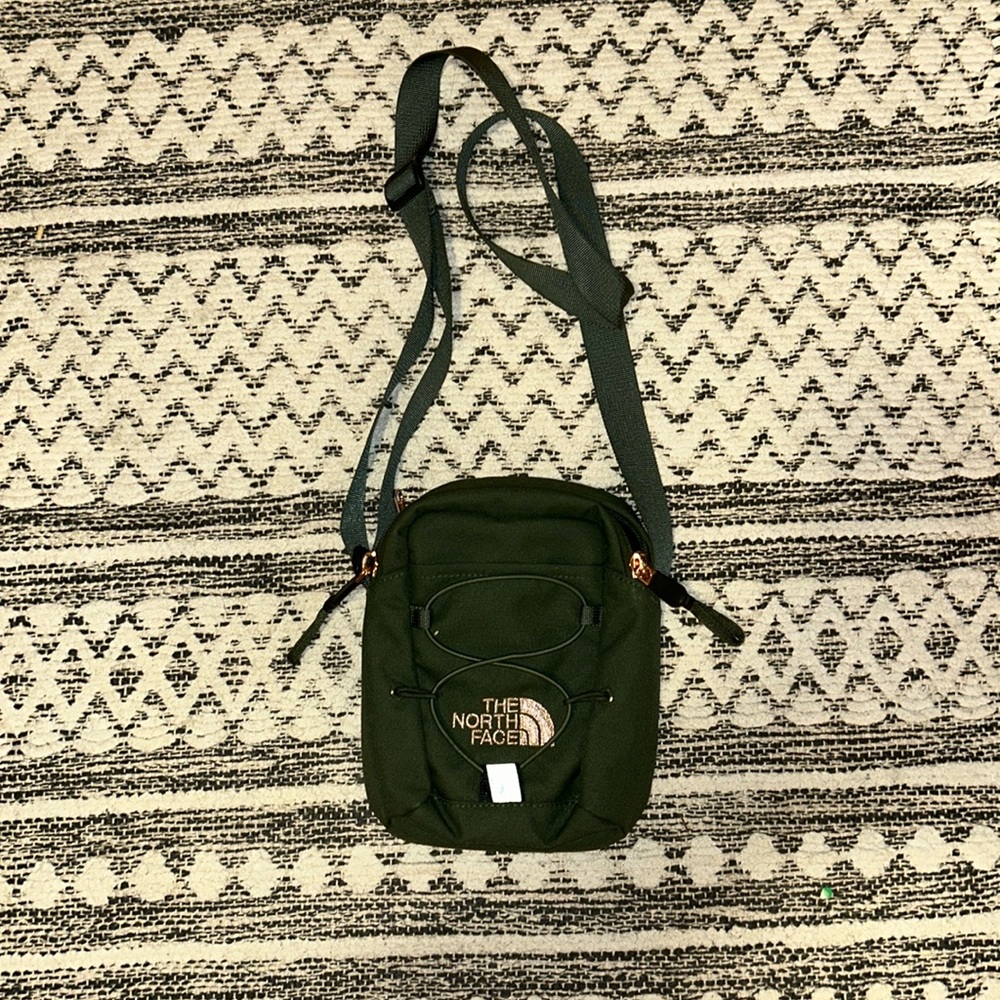 north face green cross body